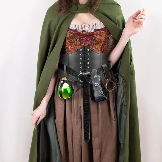 Halloween Cosplay Accessories Alchemy Bottle Viking Belt 5 Pcs