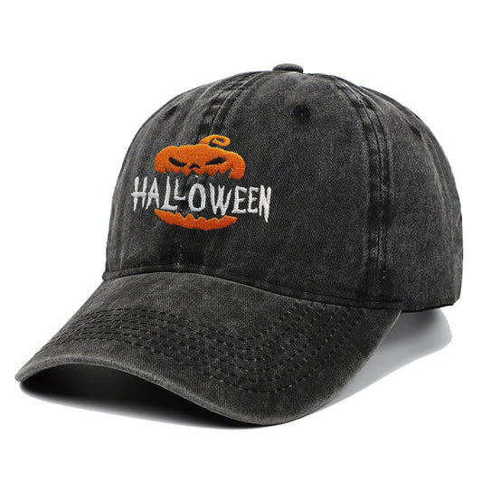 Halloween Horror Pumpkin Embroidered Baseball Cap Hat